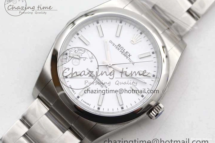 0129 Oyster Perpetual 39mm 114300 EWF 1:1 Best Edition 904L Steel White Dial on SS Bracelet SA ModernLook 2003